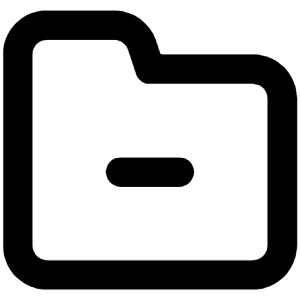 Folder Minus Icon from Unicons Line Set