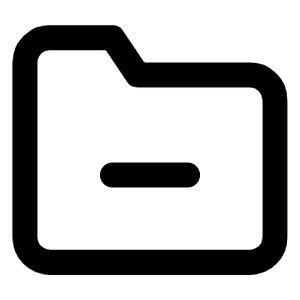 Folder Minus Icon from Feather Set