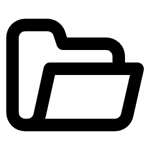 Folder Open Icon from Unicons Line Set