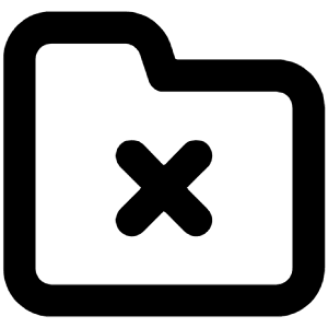 Folder Times Icon from Unicons Line Set