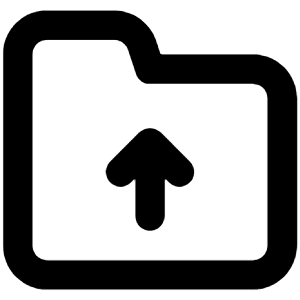 Folder Upload Icon from Unicons Line Set