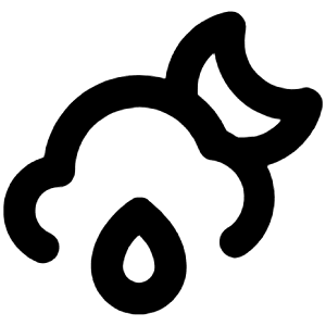 Forecastcloud Moon Tear Icon from Unicons Line Set
