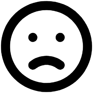 Frown Icon from Unicons Line Set