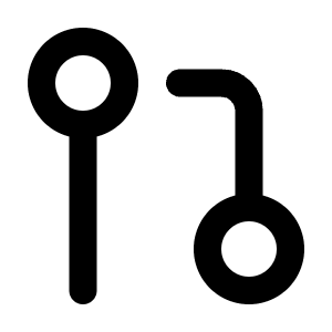 Git Pull Request Icon from Feather Set