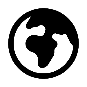 Globe Europe Africa Icon from Heroicons Solid Set