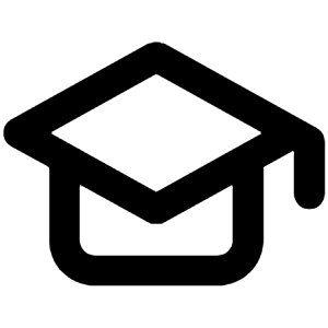 Graduation Cap Icon from Unicons Line Set