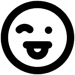 Grin Tongue Wink Alt Icon from Unicons Line Set