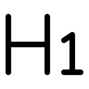 H1 Icon from Heroicons Outline Set
