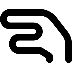 Hand Lizard Icon from Font Awesome Regular Set