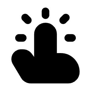 Hand Pointer Event Icon from Majesticons Solid Set