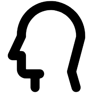 Head Side Icon from Unicons Line Set