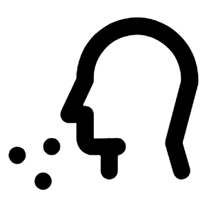 Head Side Cough Icon from Unicons Line Set