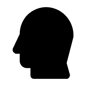 Head Side Icon from Unicons Solid Set