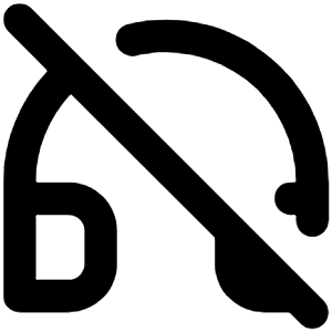 Headphone Slash Icon from Unicons Line Set