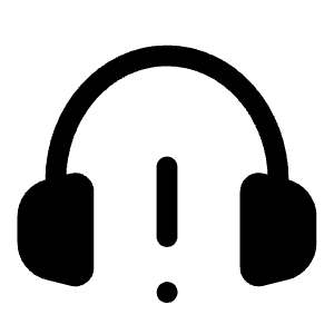 Headset Warning Icon from Iconoir Solid Set