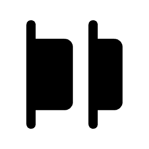 Horiz Distribution Right Icon from Iconoir Solid Set