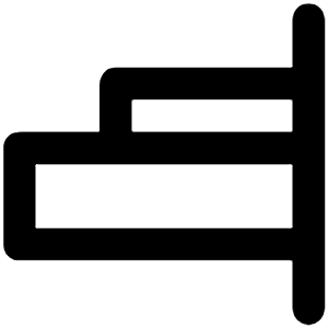 Horizontal Align Right Icon from Unicons Line Set