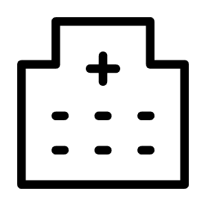 Hospital Icon from Unicons Thinline Set