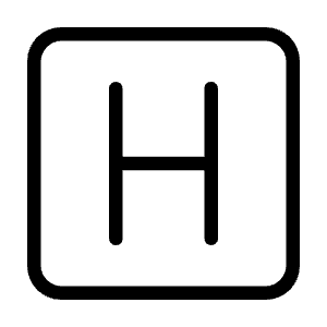 Hospital Square Sign Icon from Unicons Thinline Set