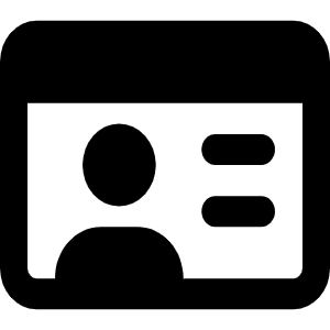 Id Card Icon from Font Awesome Regular Set