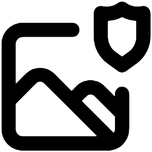Image Shield Icon from Unicons Line Set