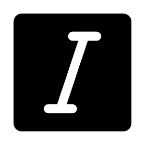 Italic Square Icon from Iconoir Solid Set
