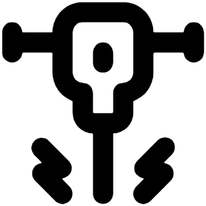 Jackhammer Icon from Unicons Line Set