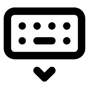 Keyboard Hide Icon from Unicons Line Set