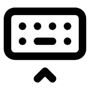 Keyboard Show Icon from Unicons Line Set