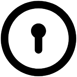 Keyhole Circle Icon from Unicons Line Set