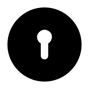 Keyhole Circle Icon from Unicons Solid Set