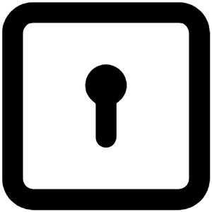 Keyhole Square Icon from Unicons Line Set