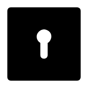 Keyhole Square Full Icon from Unicons Solid Set