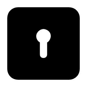 Keyhole Square Icon from Unicons Solid Set