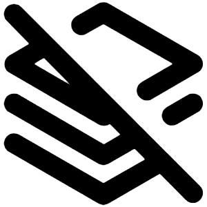 Layer Group Slash Icon from Unicons Line Set