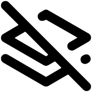 Layers Slash Icon from Unicons Line Set