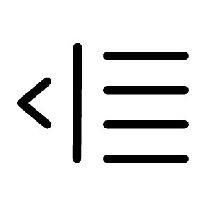 Left Indent Alt Icon from Unicons Thinline Set