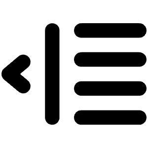Left Indent Alt Icon from Unicons Line Set