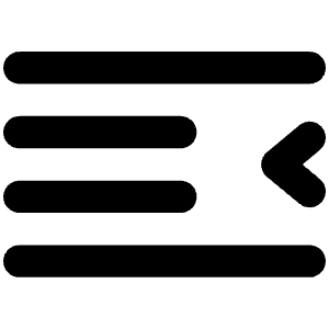 Left Indent Icon from Unicons Line Set