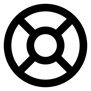 Life Buoy Icon from Feather Set
