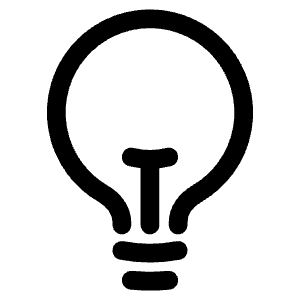 Light Bulb Icon from Heroicons Outline Set