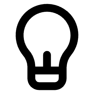 Lightbulb Alt Icon from Unicons Line Set