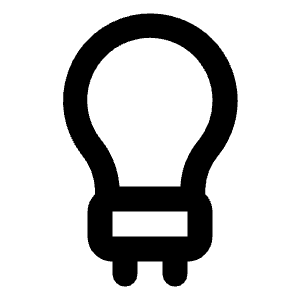 Lightbulb Icon from Unicons Line Set