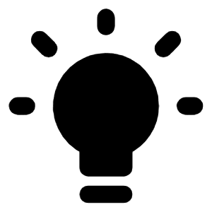 Lightbulb Shine Icon from Majesticons Solid Set
