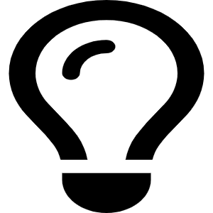 Lightbulb Icon from Font Awesome Regular Set