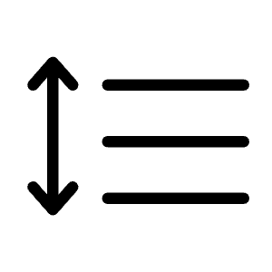 Line Spacing Icon from Unicons Thinline Set