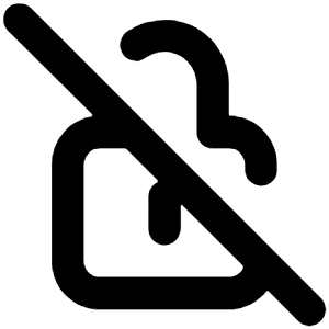 Lock Slash Icon from Unicons Line Set