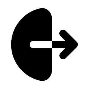 Logout Half Circle Icon from Majesticons Solid Set