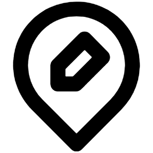 Map Marker Edit Icon from Unicons Line Set