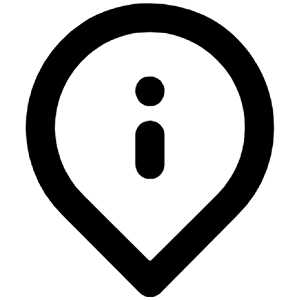 Map Marker Info Icon from Unicons Line Set